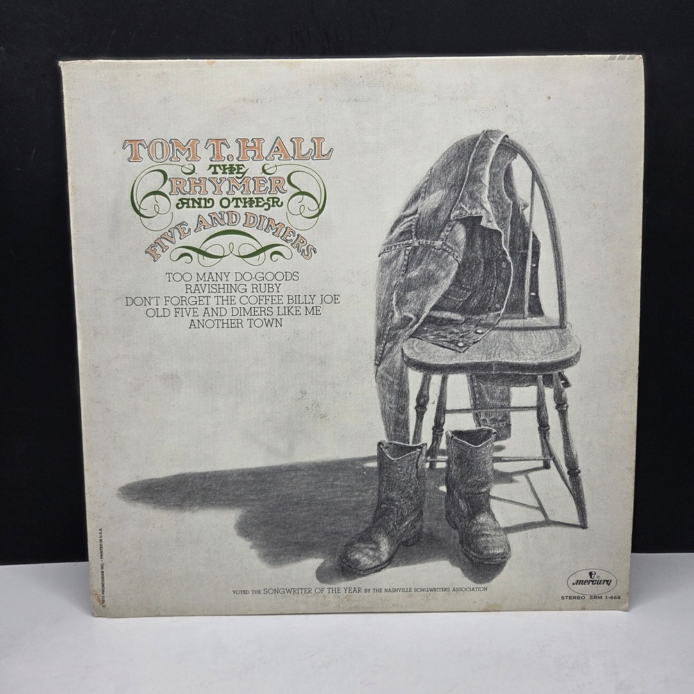 Tom T. Hall Vinyl LP The Rhymer and Other Five and Dimers 1973 Mercury SRM 1-668